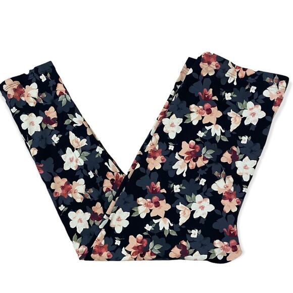OLD NAVY Leggings Women’s Size 2X Plus Floral Cotton Blend Full Length - Picture 1 of 6